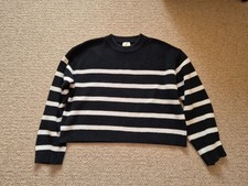 H&M Ladies Black White Stripe