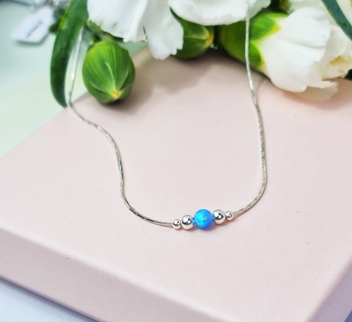 Blue fire opal 925 sterling - fire,
