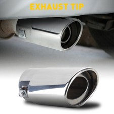 Silver car exhaust pipe tip - car,