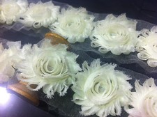 Flower lace trim frayed - flower,