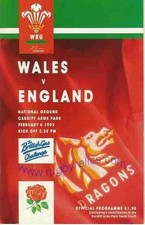 WALES v ENGLAND 1993 RUGBY