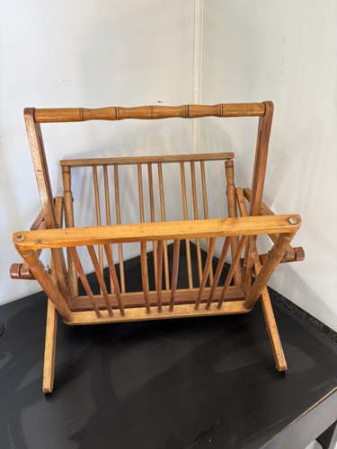 Vintage folding magazine rack - magazine,