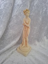 Alabaster Topless Woman Figure
