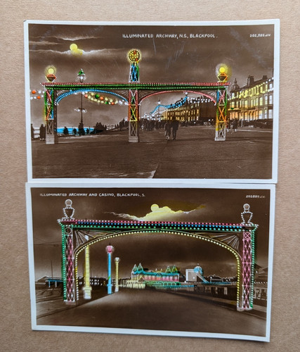Old postcard blackpool - 2,