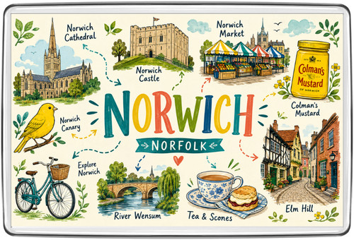 Norwich norfolk fridge magnet - fridge,