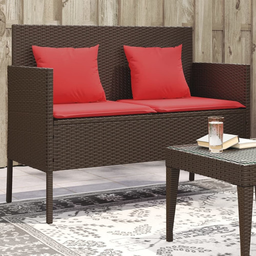 Patio bench with - patio, cushions