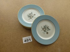 #491 6 x Royal Doulton Rose Elegans Sideplates