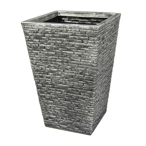 Strata slate tall planter - strata,