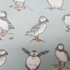 Clarke & Clarke Atlantic Puffin Mineral 100% Cotton Fabric 