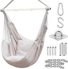 Swing Chair with Hardware Kit: Ohuhu XL Portable Hanging Chairs with 2 Cushions