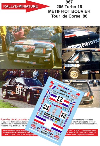 Decals ref 0967 peugeot - 0967,