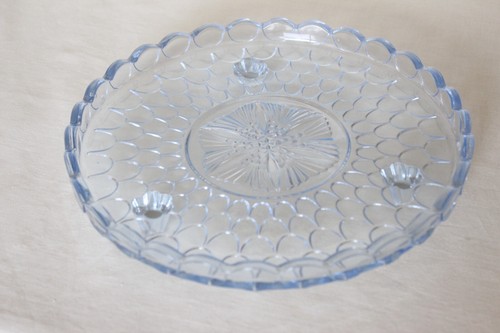 Art deco blue glass - art, fishscale