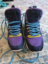 RARE REEBOK GL 6000 MID(Canvas/suede) Purple Navy Yellow Men's 6.5 
