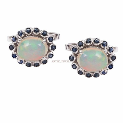 Natural opal heated blue - opal,