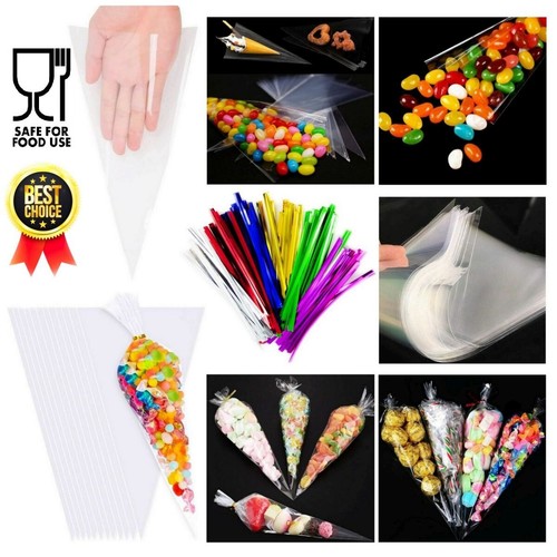 Cone sweet bags - cone, clear