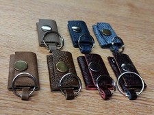 HAND MADE Leather £1 Coin / Token Holder Key Ring  Pound Pouch/Wallet