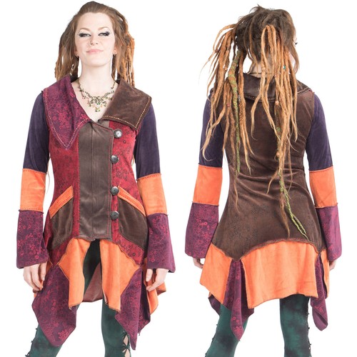 Velvet patchwork jacket - patchwork,