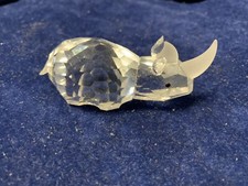 Boxed Swarovski Silver Crystal LARGE RHINO 7622 NR 070. African Wildlife Retired