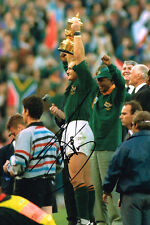 Francois PIENAAR Hand Signed Autograph 12x8 Photo +RD COA with Nelson Mandela