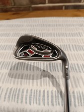 Ping G15 7 Iron. +1/2" Regular Steel Shaft , White Dot ,VGC