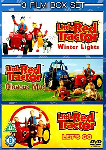 Little red tractor winter - tractor:,