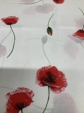 Fabric Poppies On White Background