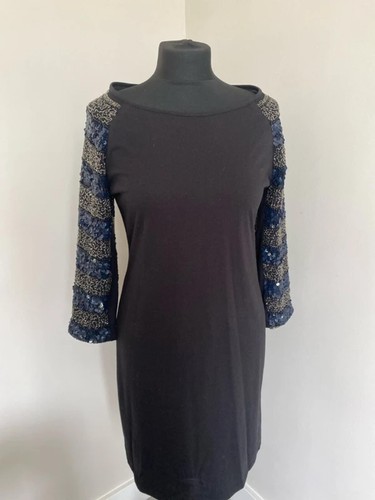Reiss 1971 black beaded dress