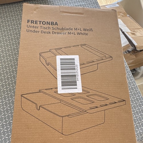 Under desk drawer - drawer, white