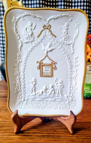 Vtg bisque porcelain wall - vtg,