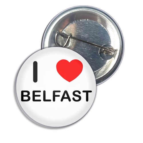 Belfast love heart button - i,