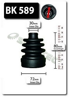 Shaftec front inner boot - cv,