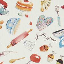 Clarke and Clarke  Bake Off 100% Cotton Fabric Digital Print  