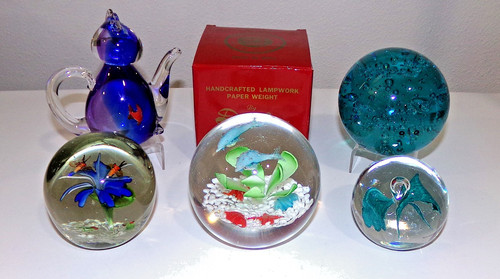Lot art glass unsigned - 5,