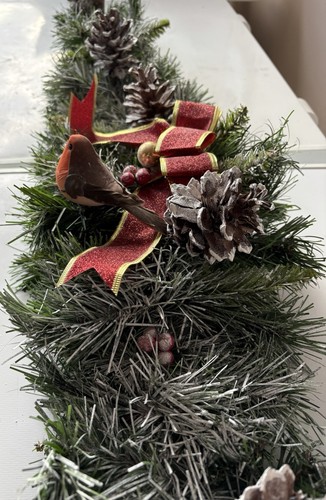 Christmas decorated swag with - decorated, swag,