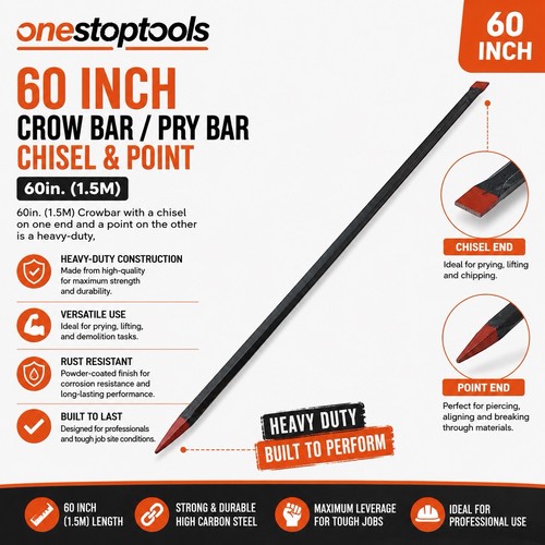 Wrecking crow bar 1520mm - crow, 60"