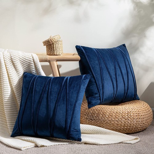 New velvet solid cushion cover - new,