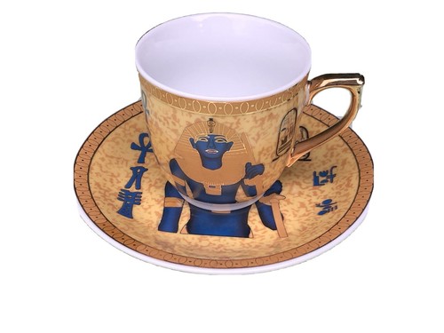 Egyptian gold cup and saucer - gold,