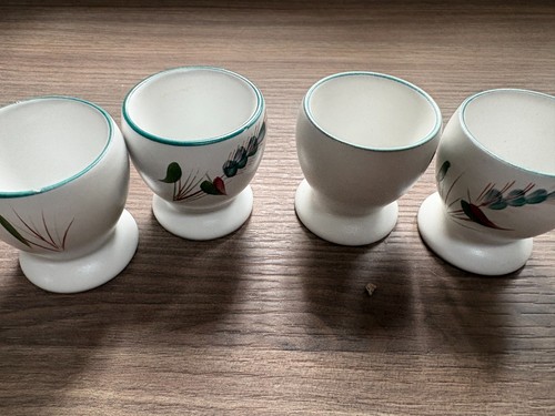 Denby green wheat egg cups - 4,