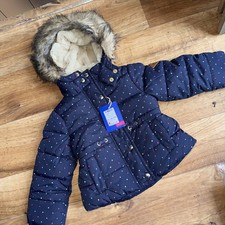 Joules Age 1 Heart Puffer Coat Girls Lot A19