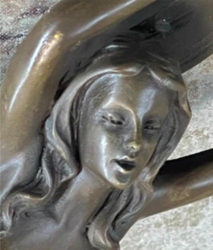 Bronze sculpture nude girl - bronze,