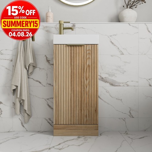 Fluted 400mm bathroom vanity - 400mm,