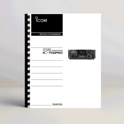 Icom 756pro instruction - icom, ic-756pro