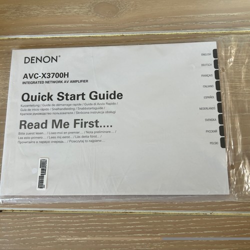 Denon avc x3700h instruction - denon, avc-x3700h