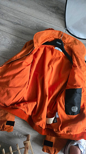 Stone island orange hooded - stone,