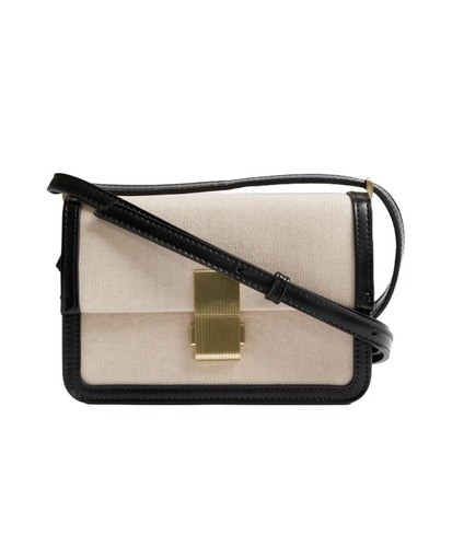 Canvas and black leather - and, trim