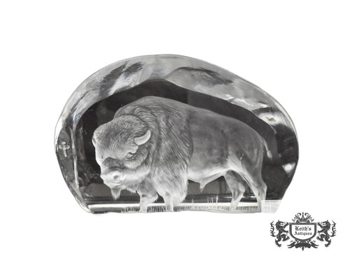 Dartington crystal buffalo - dartington,
