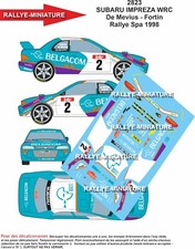 DECALS 1/24 REF 2823 SUBARU IMPREZA WRC DE MEVIUS RALLYE SPA 1998