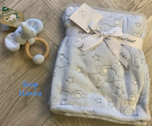 Baby boy blue elephant stars - elephant,