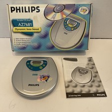 Philips Portable CD Player Discman AZ7681 & Accessories In Excellent Condition