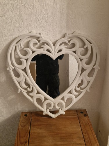 Heart shaped mirror and - shaped,